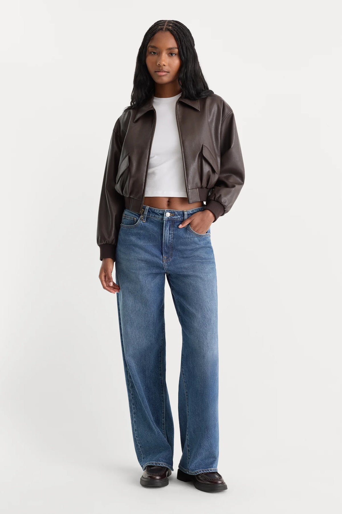 The Better Than Leather Cropped Bomber