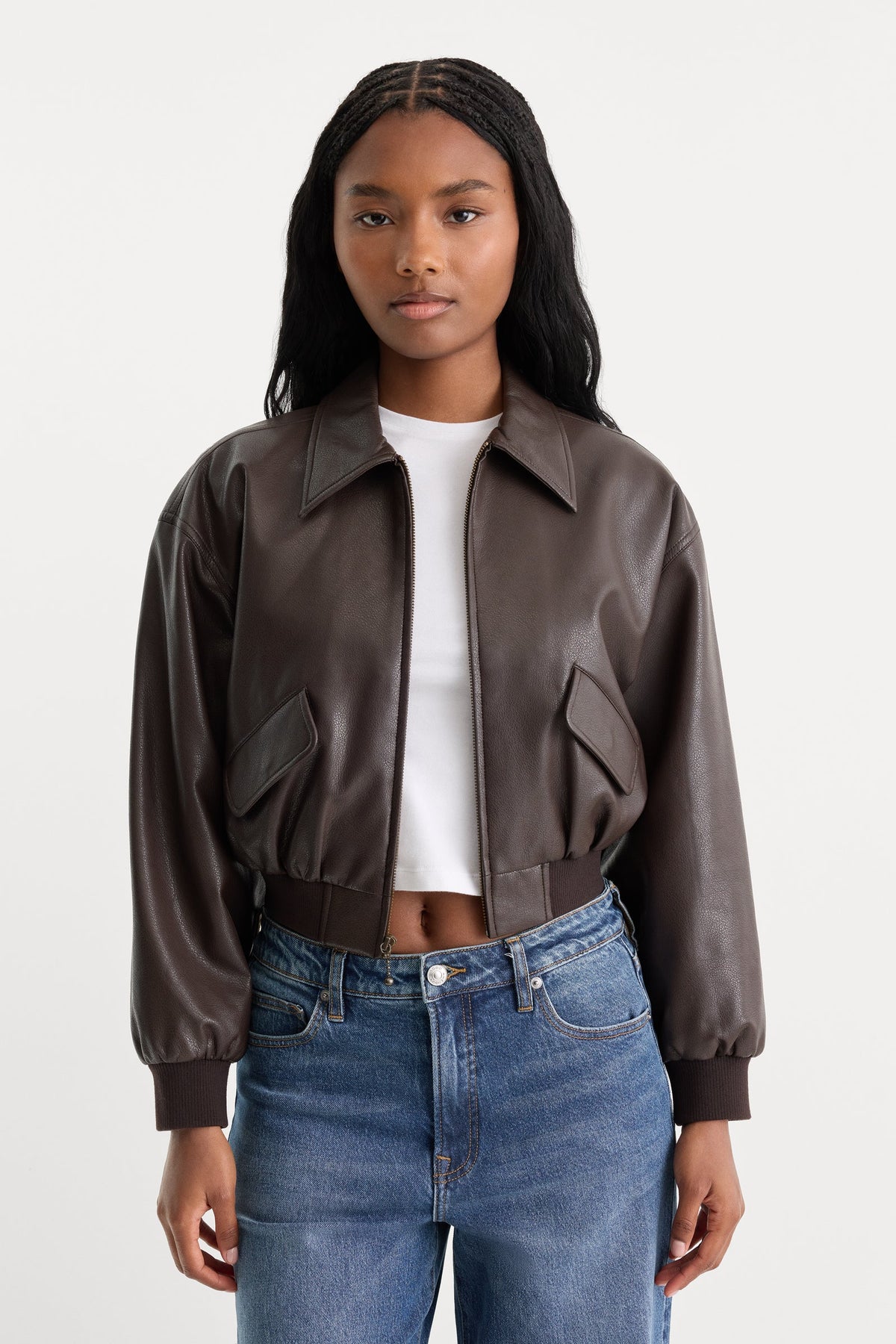 The Better Than Leather Cropped Bomber