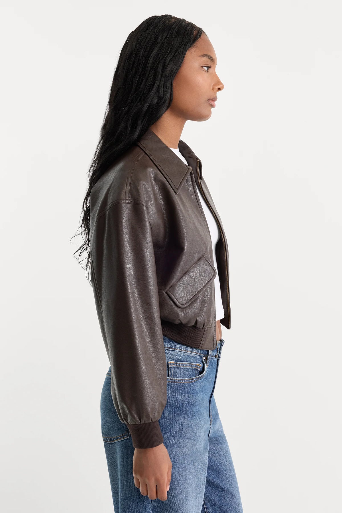 The Better Than Leather Cropped Bomber