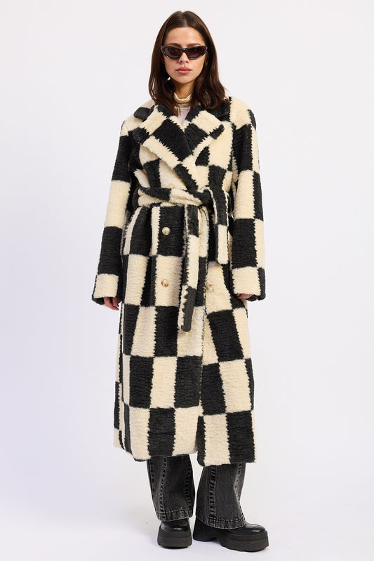 Center Stage Checkered Coat