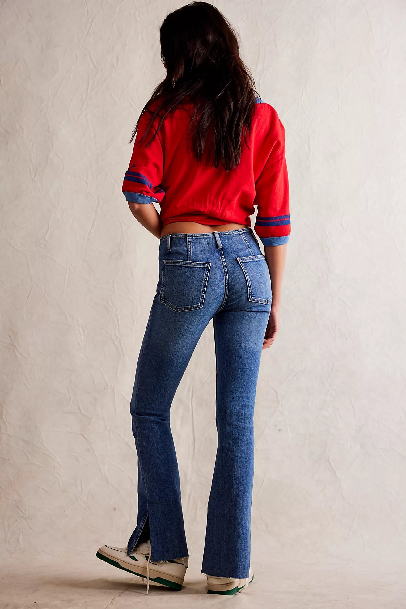 Level Up Slit Slim Flare Jeans