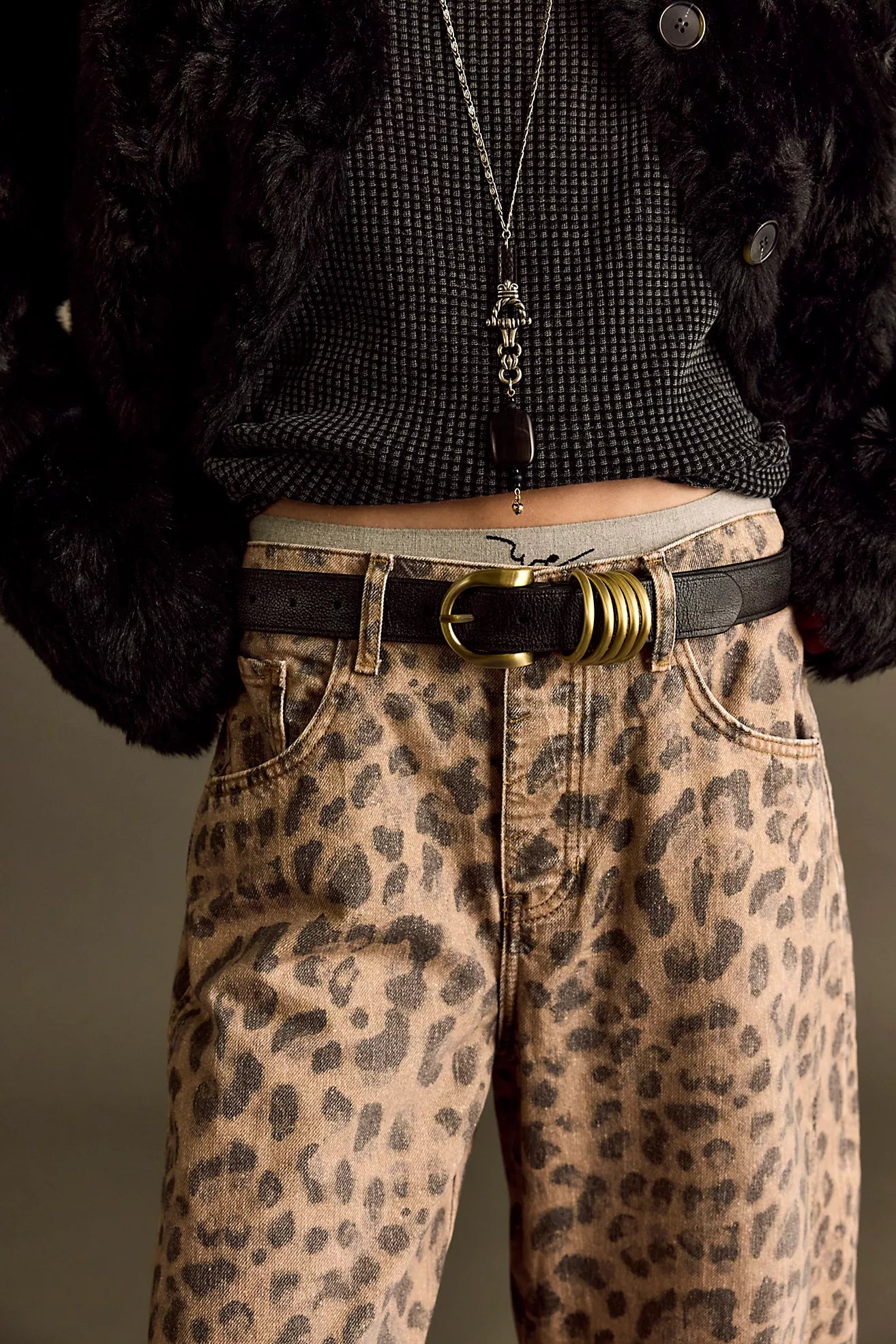 Good Luck Printed Barrel Jeans