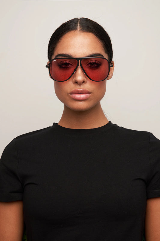 Ava Aviators - Black/Pink