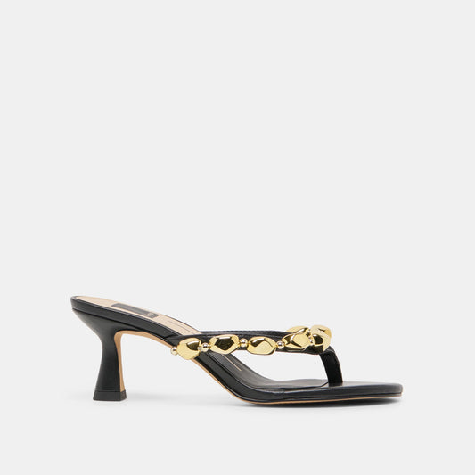 Daksie Heel - Black Leather