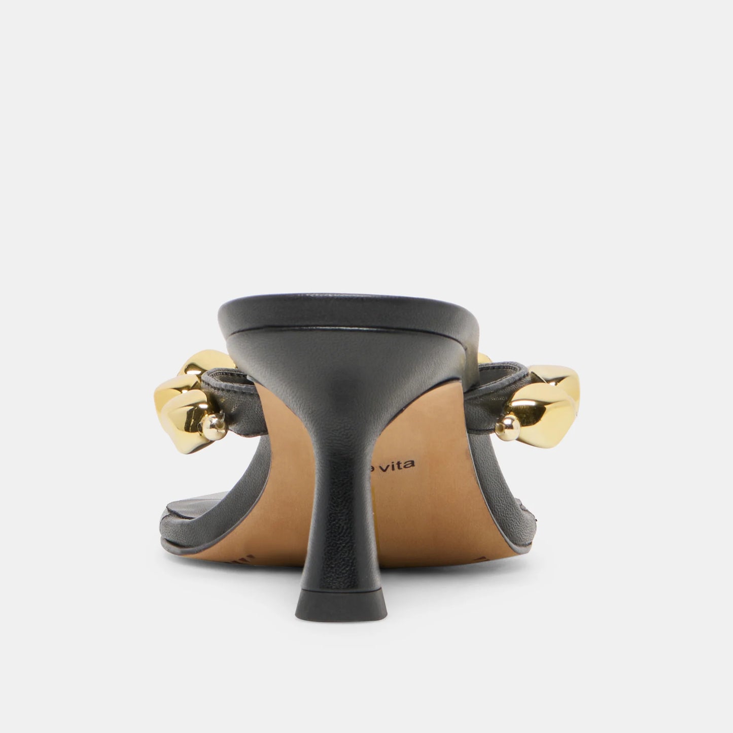 Daksie Heel - Black Leather