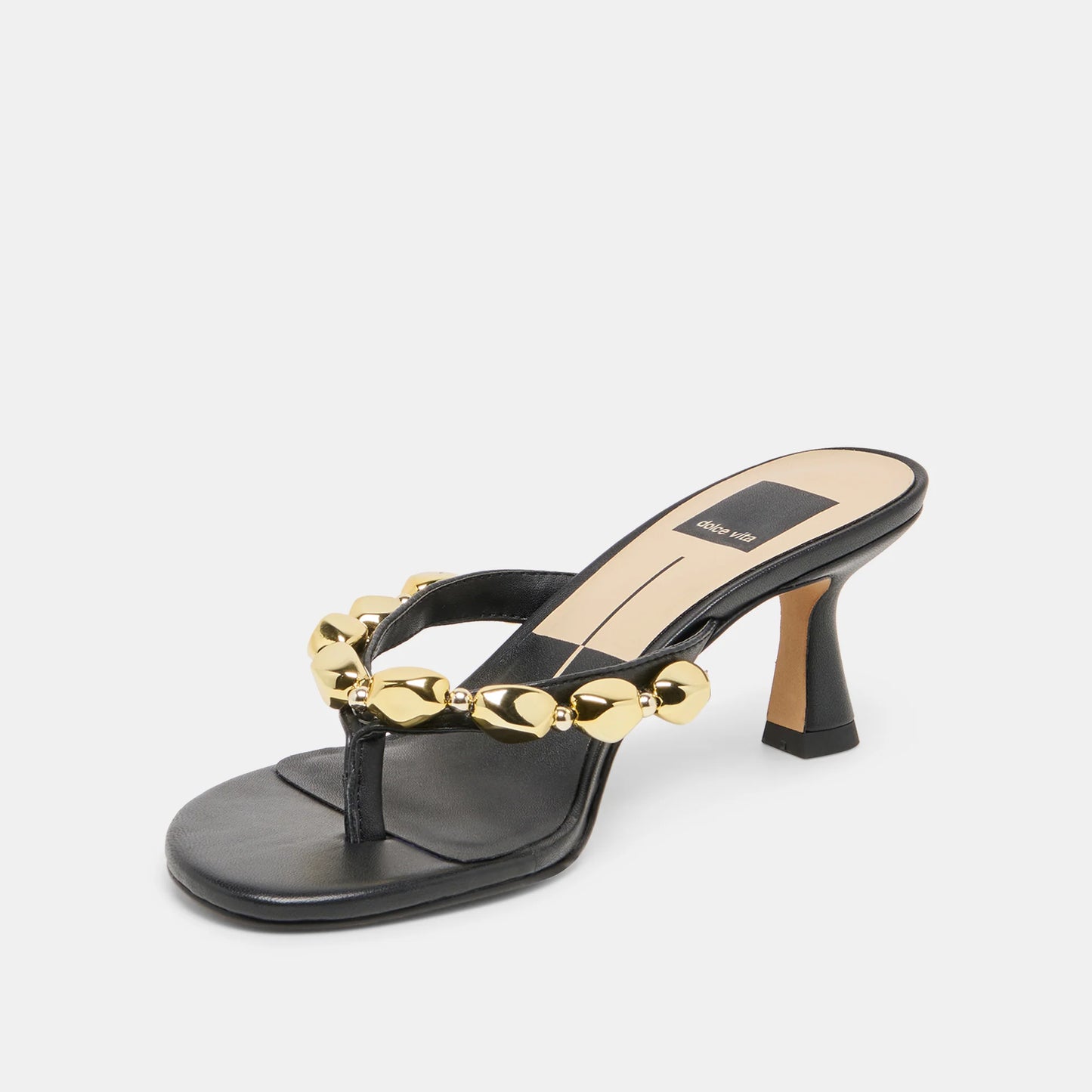 Daksie Heel - Black Leather