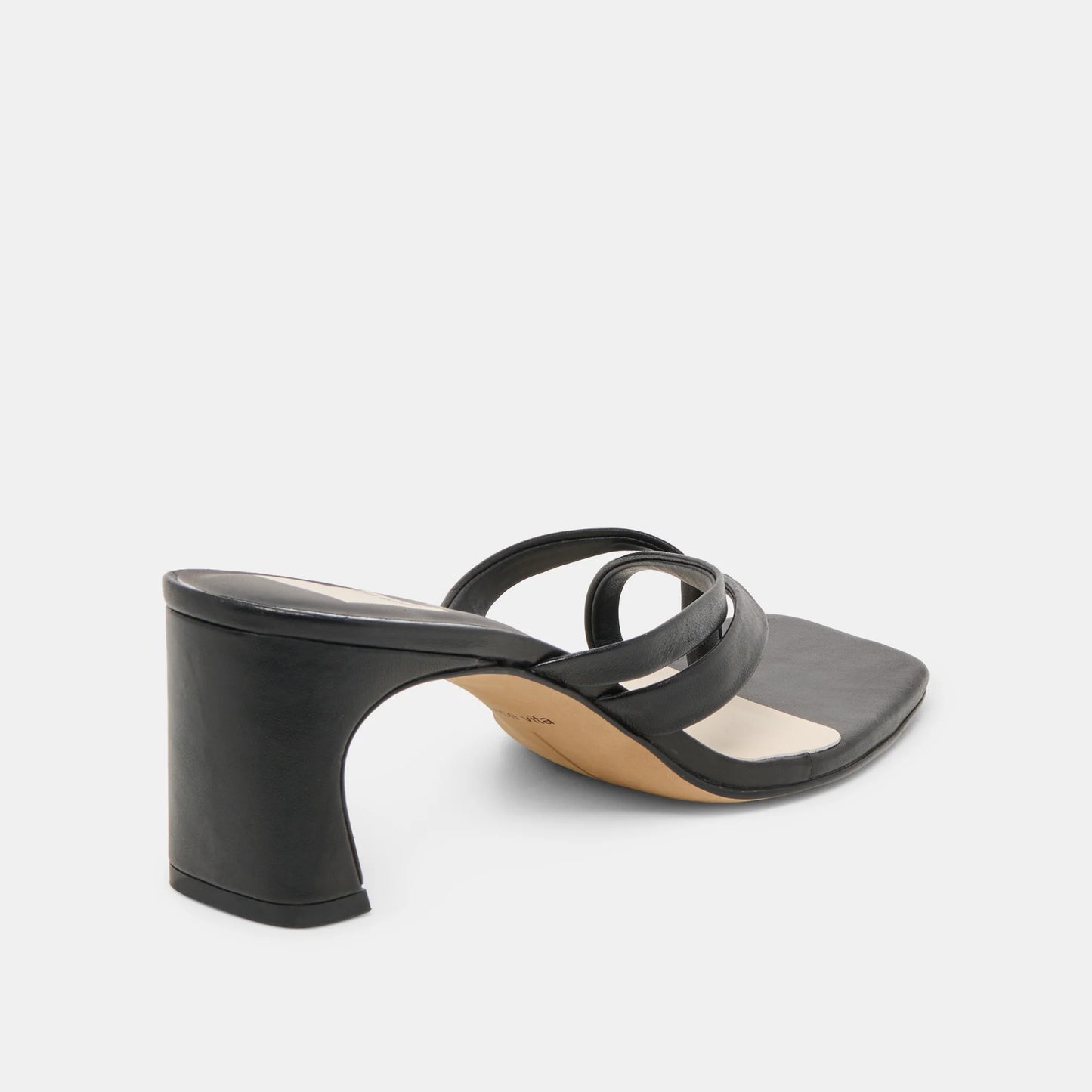Gessie Strappy Heel - Black Leather
