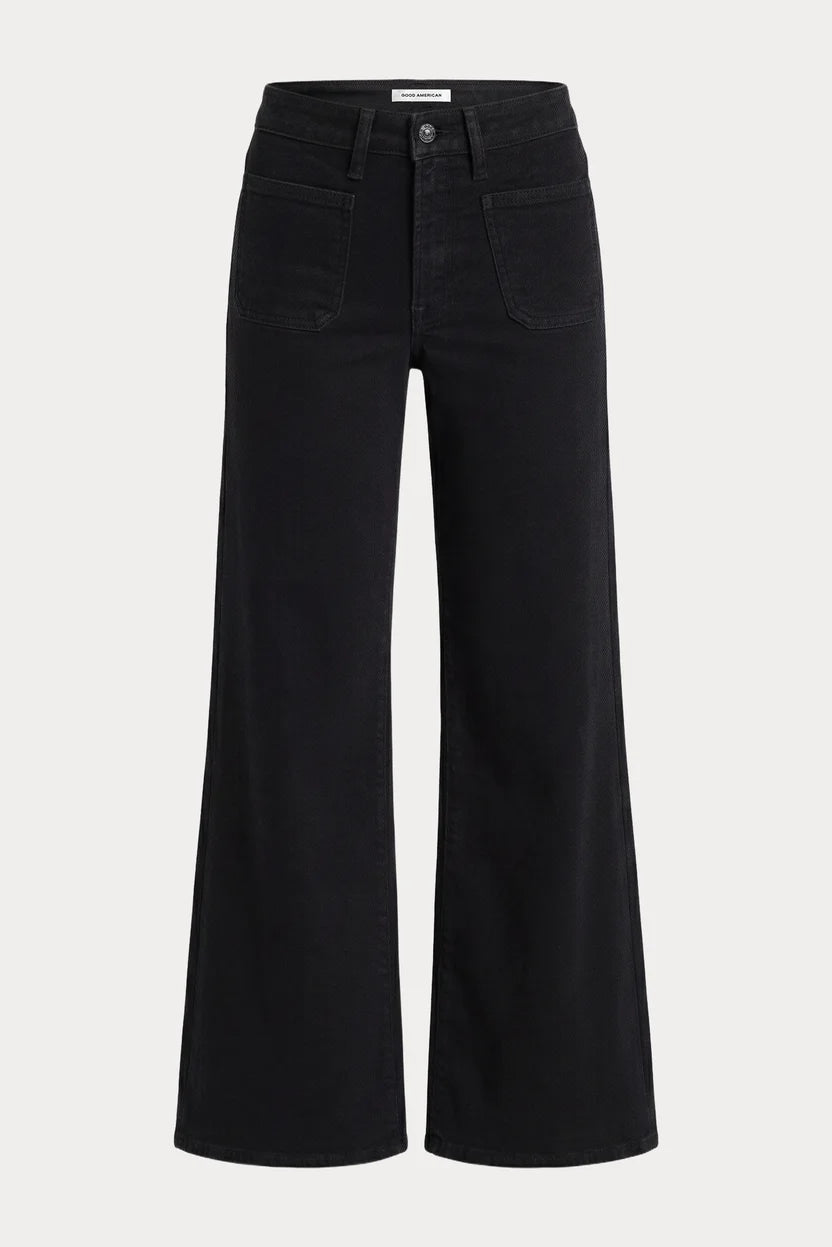 Patch Pocket Good Waist Palazzo Jeans