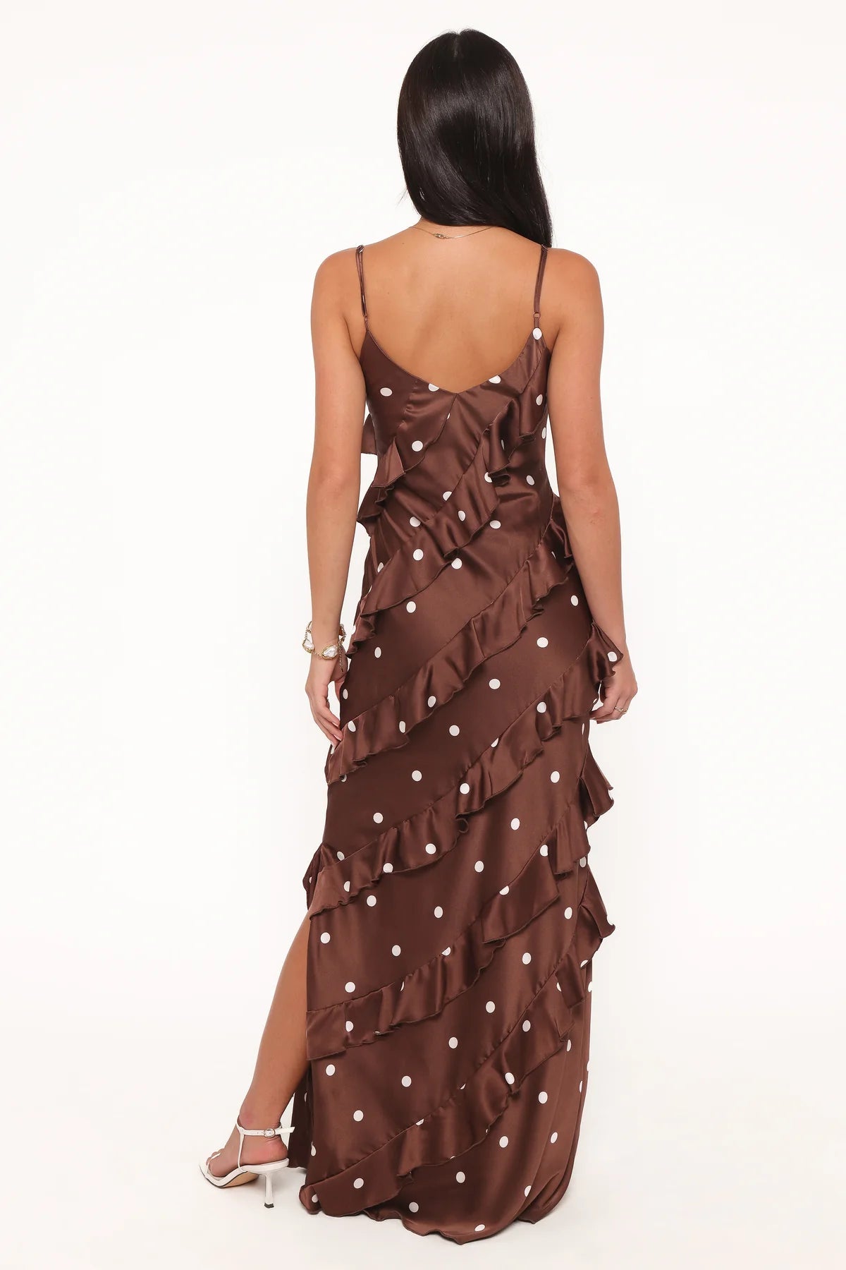Ciao Satin Ruffle Maxi