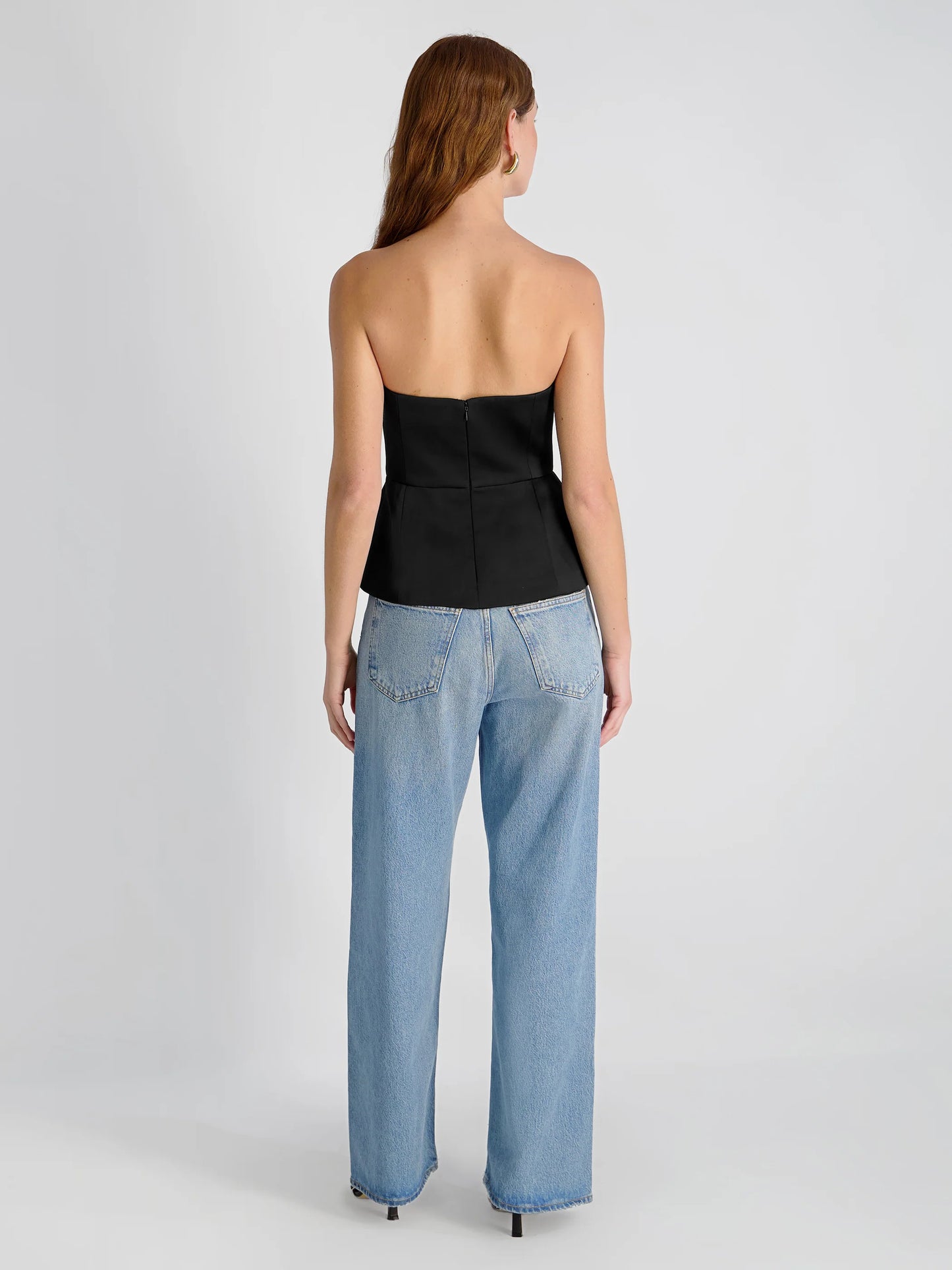 York Satin Peplum Top