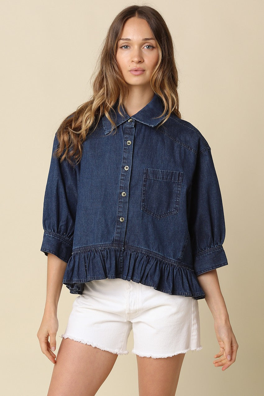 Maribel Denim Top