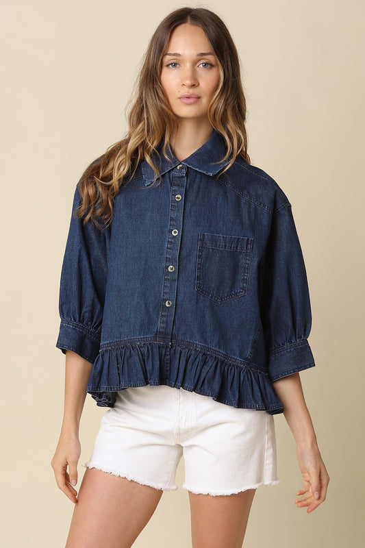 Maribel Denim Top