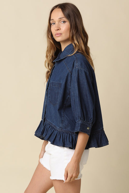 Maribel Denim Top