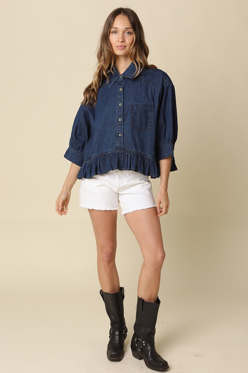 Maribel Denim Top