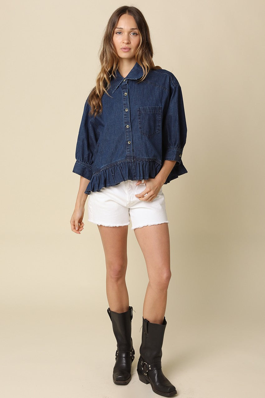 Maribel Denim Top