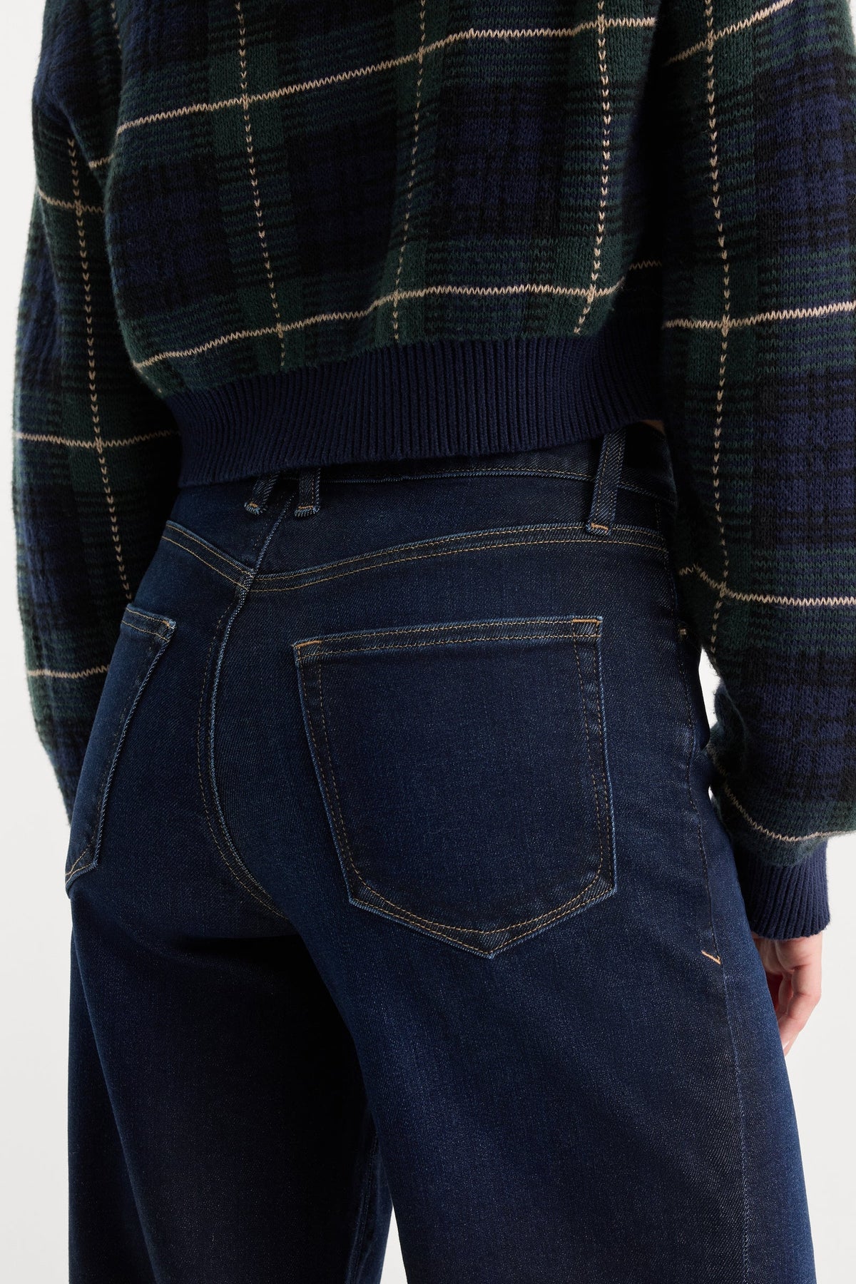 Good Waist Palazzo Ankle Jeans - Rinse