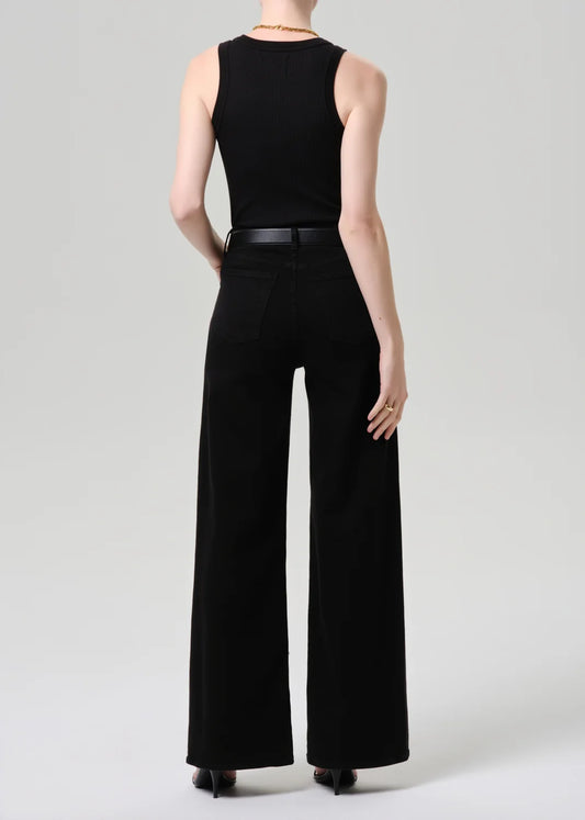Lyra Long Wide Leg - Plush Black
