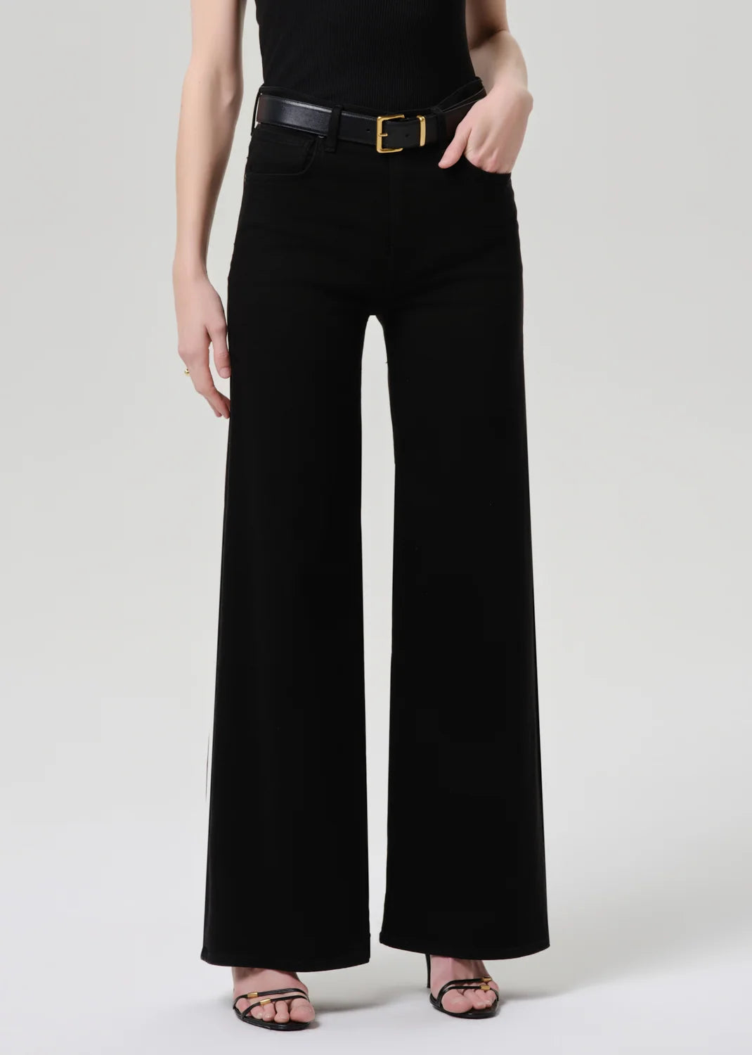 Lyra Long Wide Leg - Plush Black