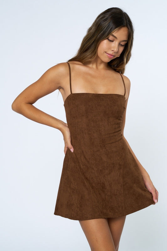 As Intended Suede Dress