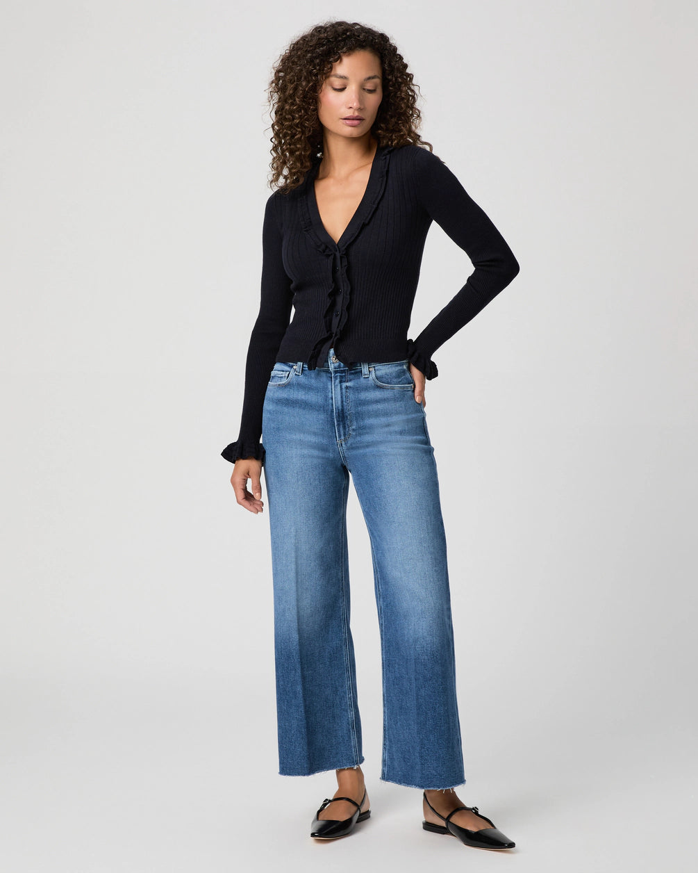Anessa Wide Leg Jean - Westminster Distressed