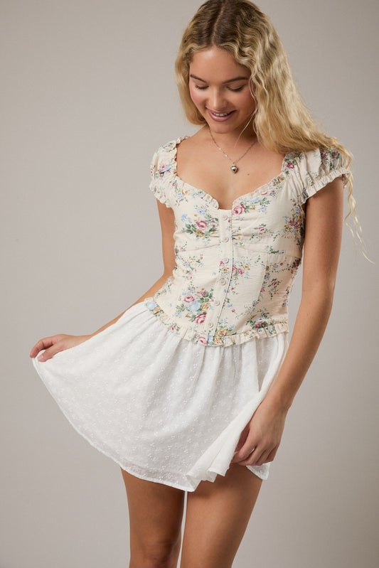 Rose Serenade Mini Dress