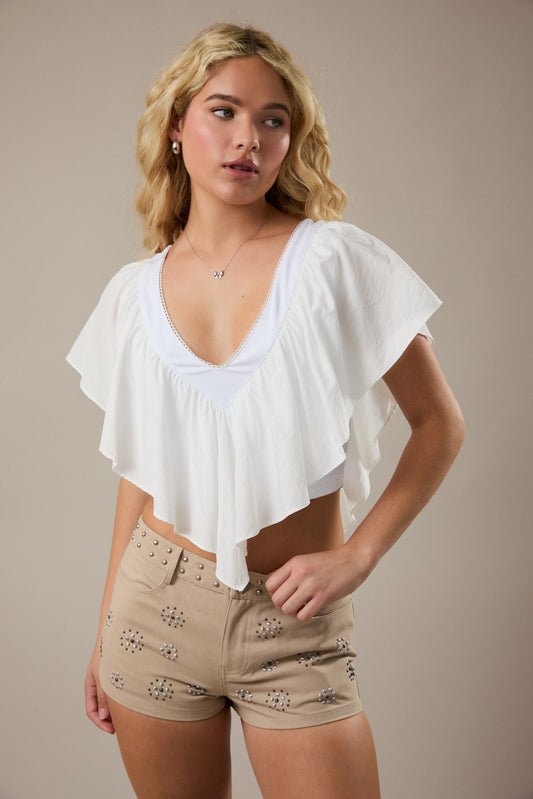 Celeste Ruffle Top