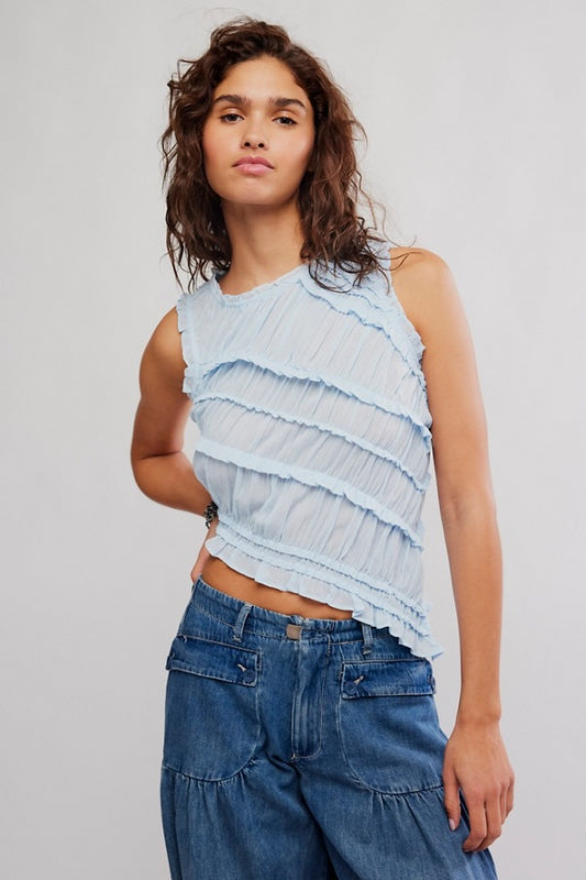 Pink Sands Smocked Top