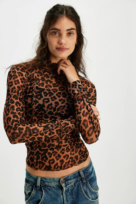 Charlie Printed Mesh Top