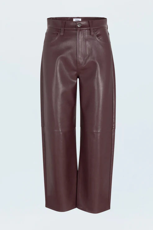 Jett High Rise Bowed Straight- Cabernet