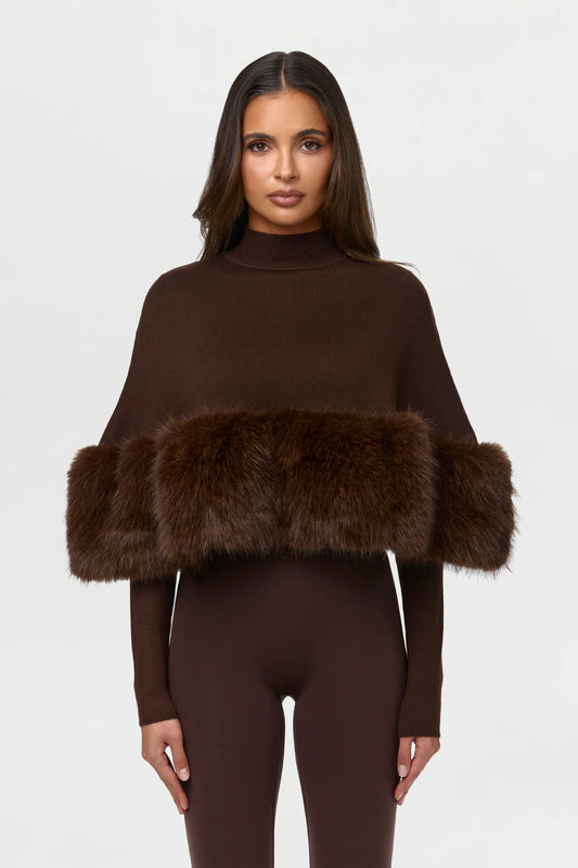 Knit Fur Turtleneck