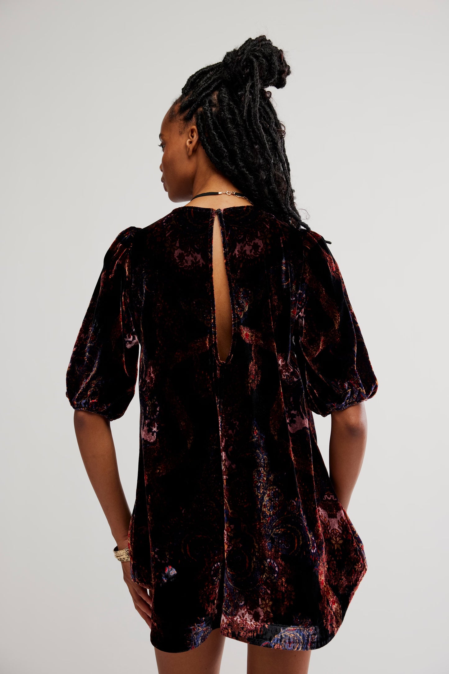 Maye Printed Velvet Dress