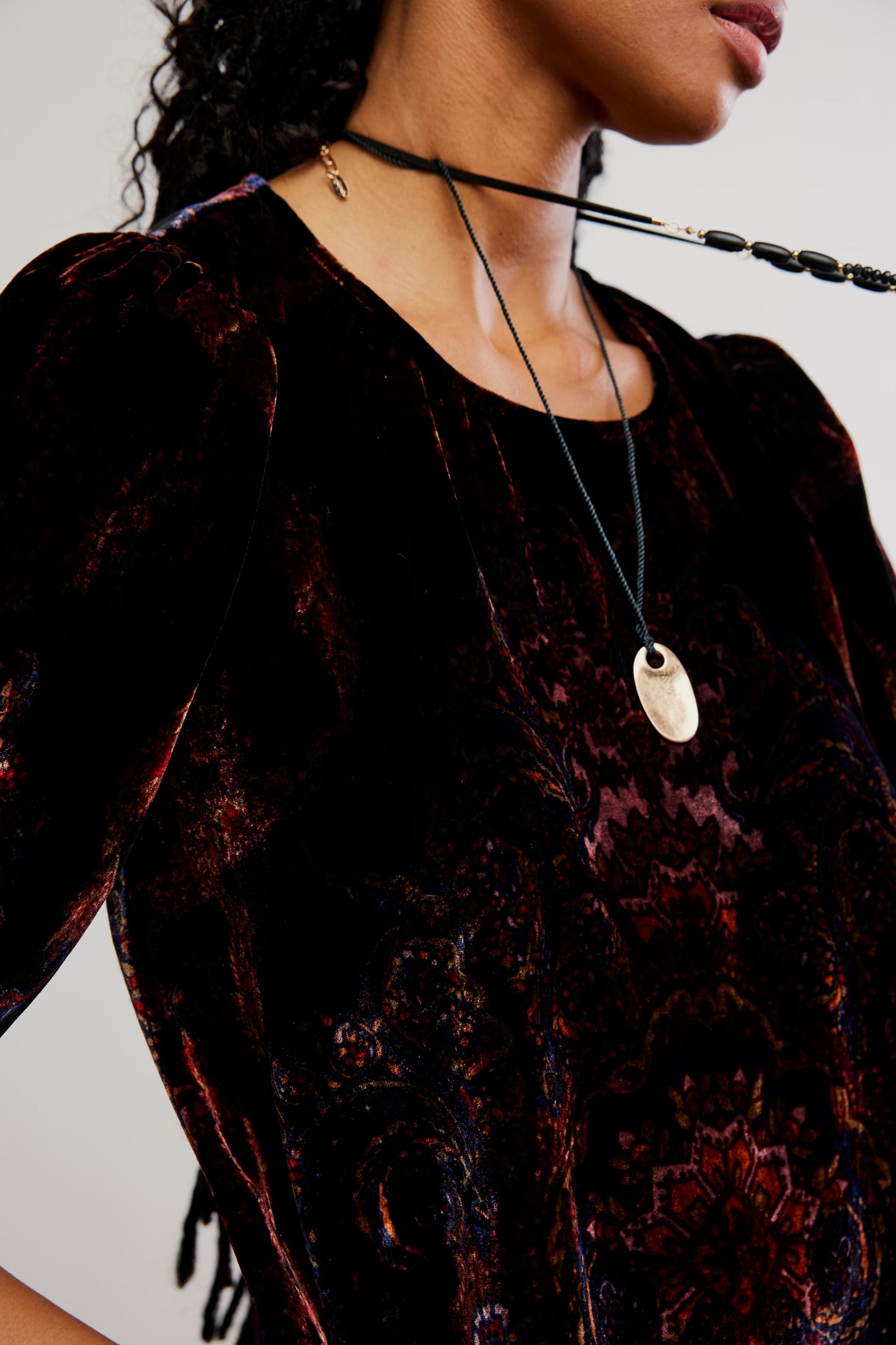 Maye Printed Velvet Dress