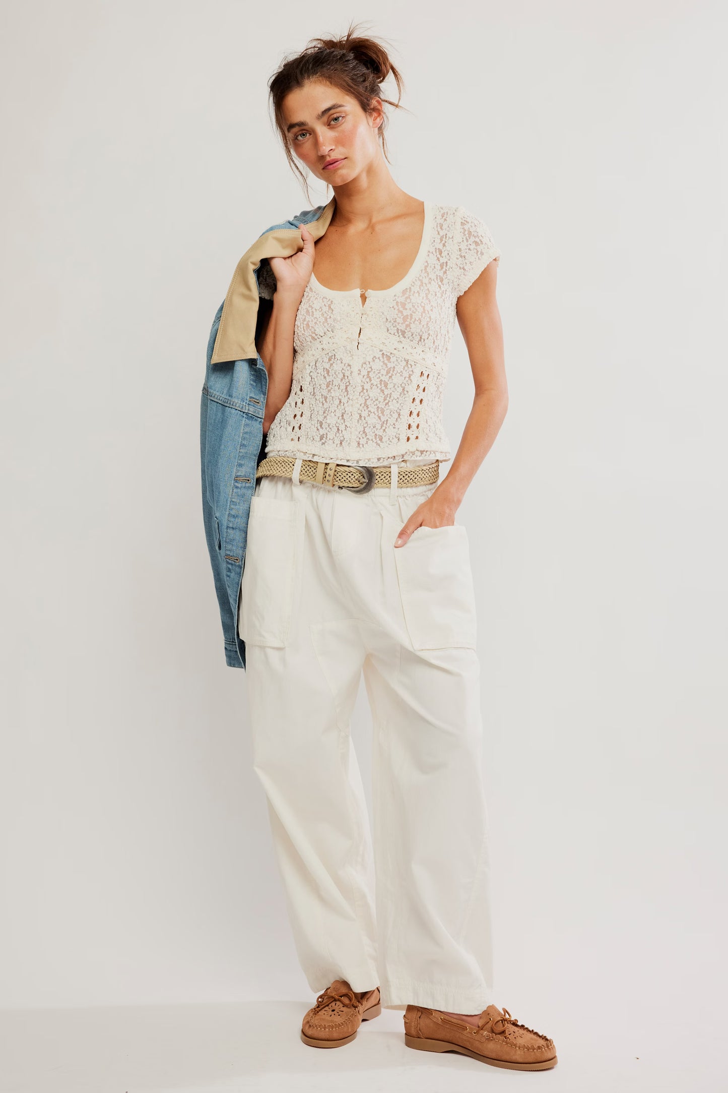 Claro Lace Tee - Whisper White