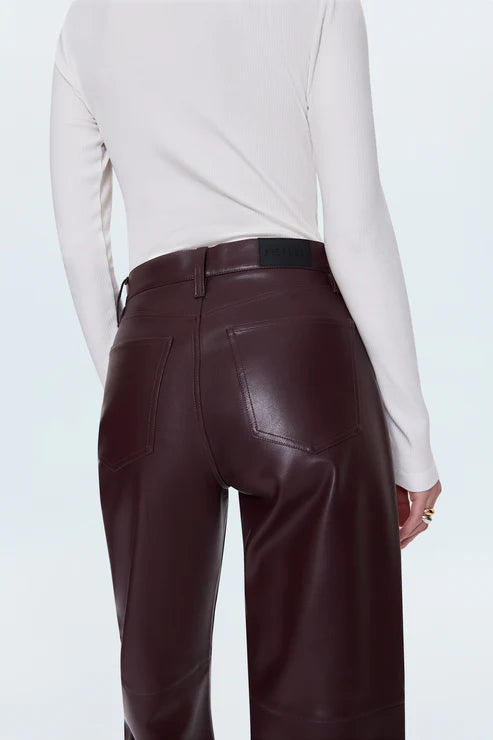 Jett High Rise Bowed Straight- Cabernet