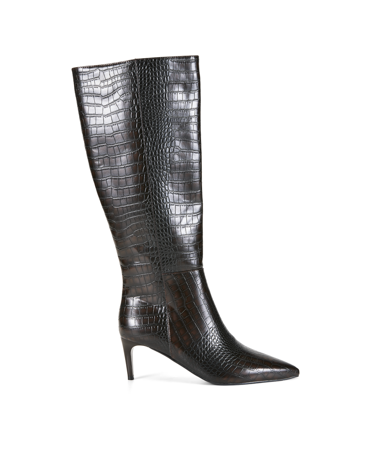 Roselyn Boot - Dark Cacao Croc