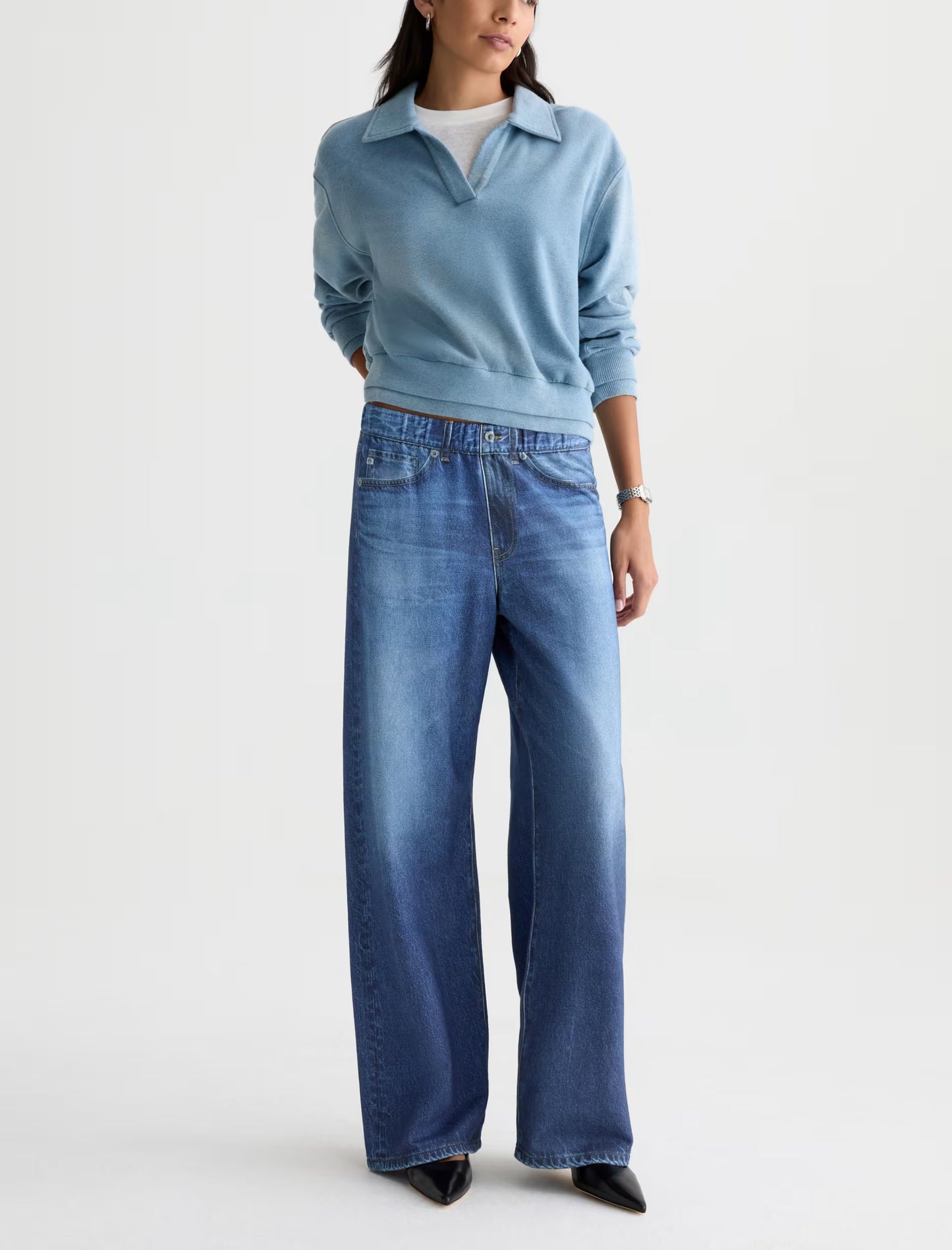 Adria Off-Duty Denim Sweatpant - After Hours