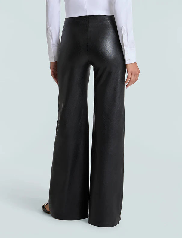 Faux Leather Wide Leg Pant