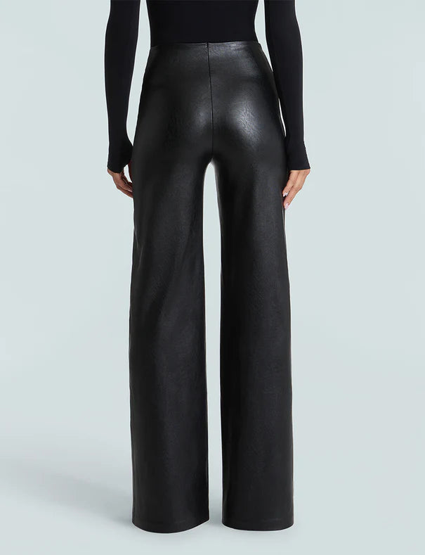 Faux Leather Wide Leg Pant