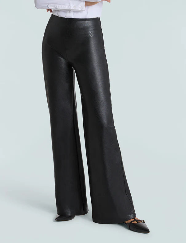 Faux Leather Wide Leg Pant