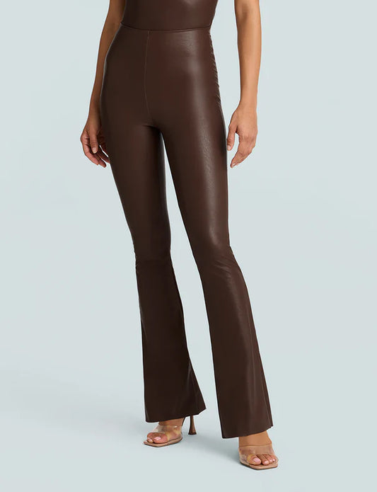 Faux Leather Flare Legging