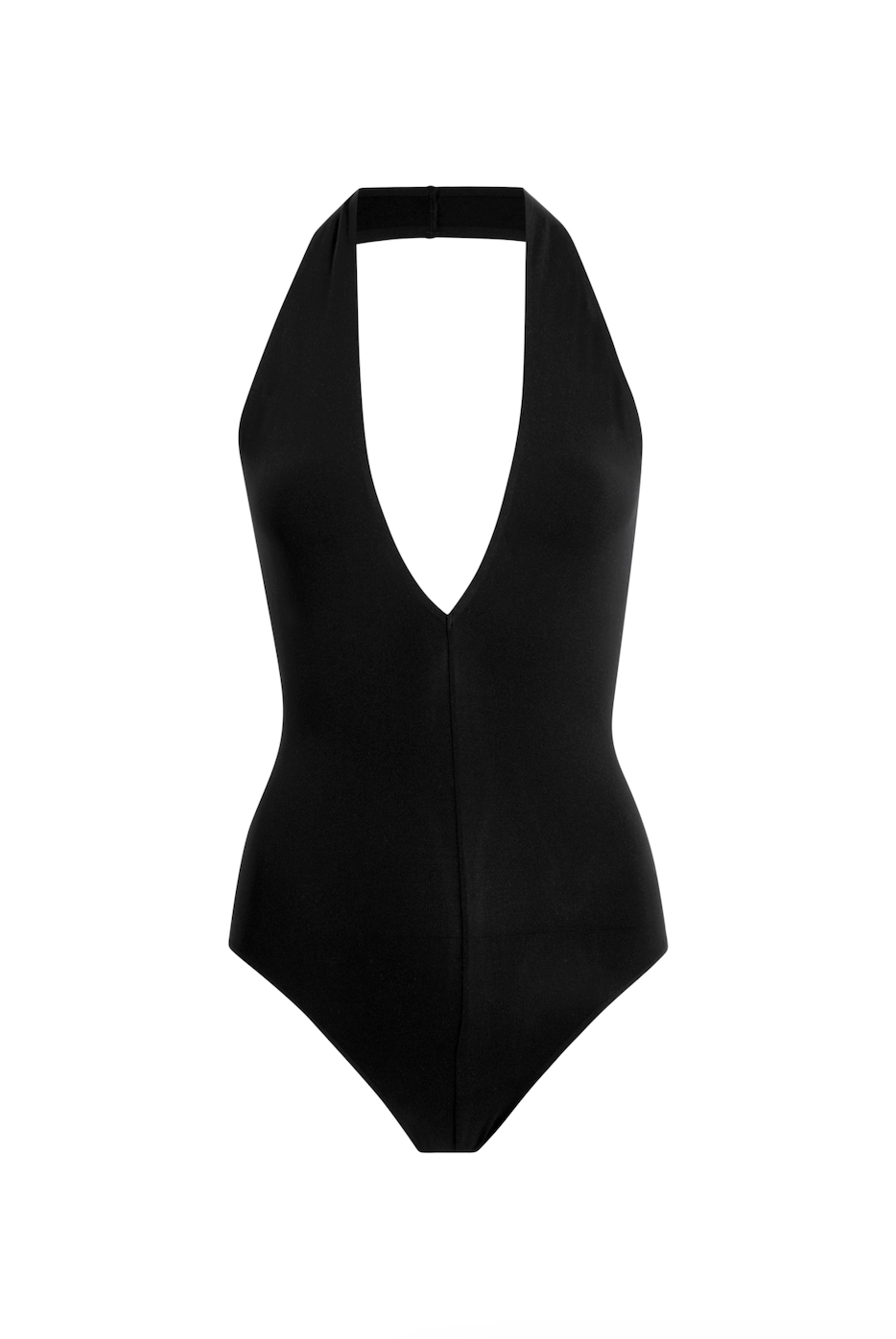 Ballet Plunge Halter Bodysuit