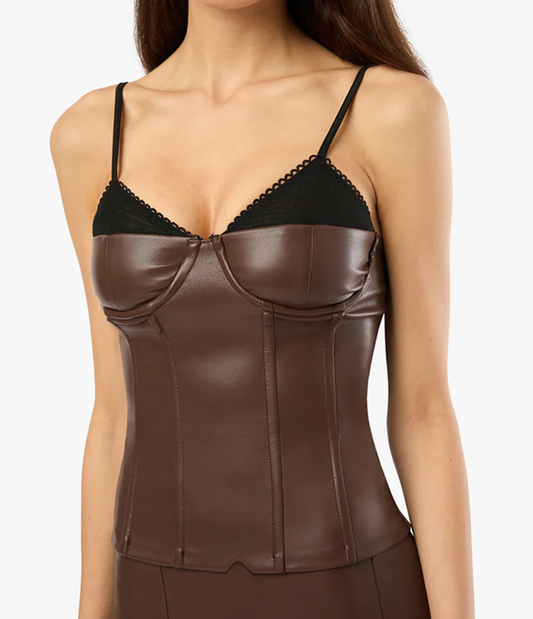 Corset Vegan Leather Top