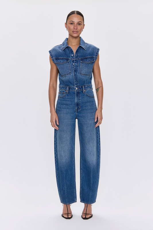 Ace Sleeveless Barrel Leg Jumpsuit- Fairview