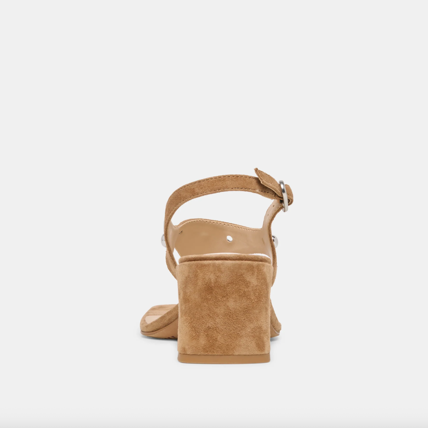 Yves Stud Heels - Light Brown Suede