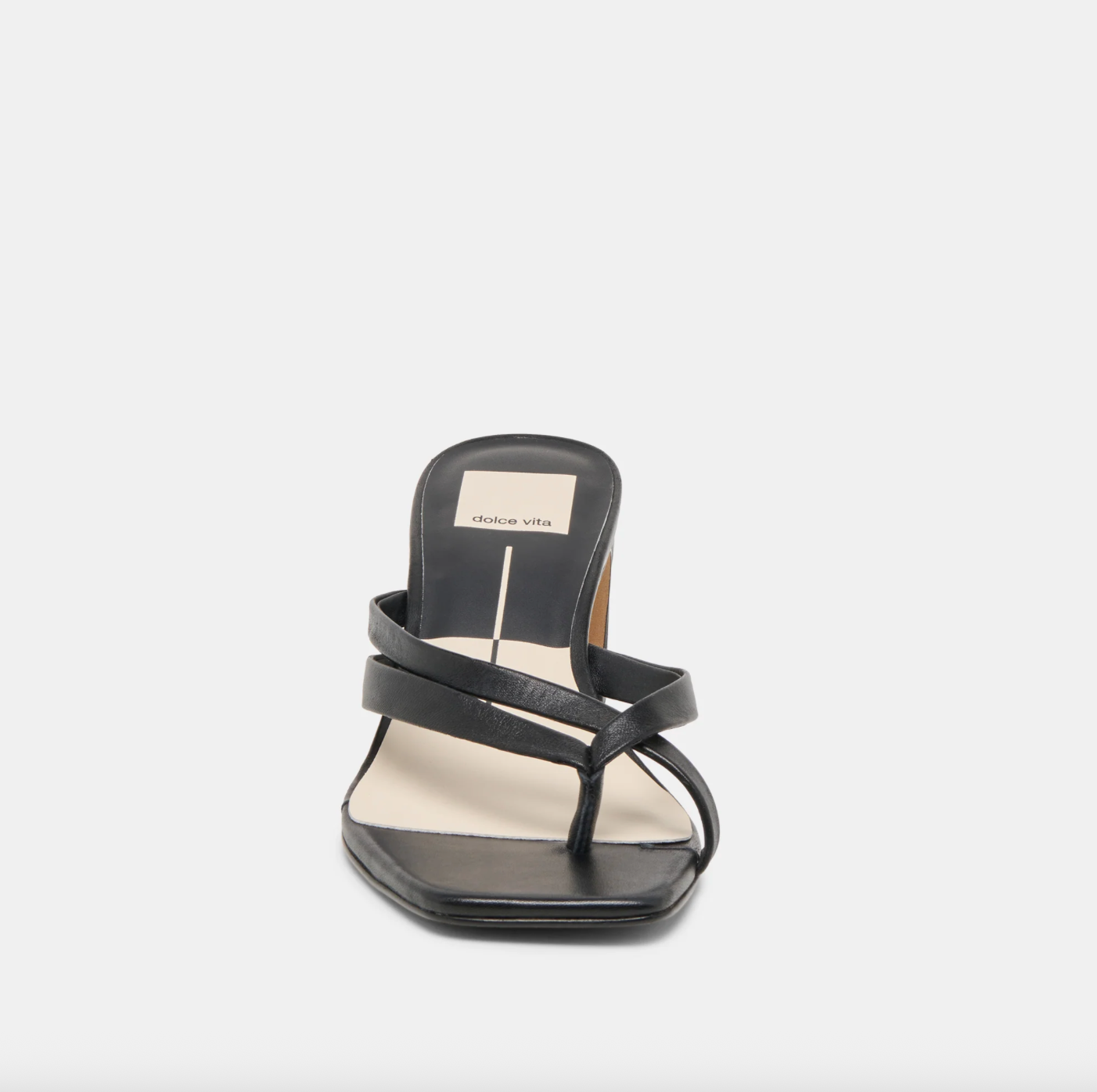 Gessie Strappy Heel - Black Leather