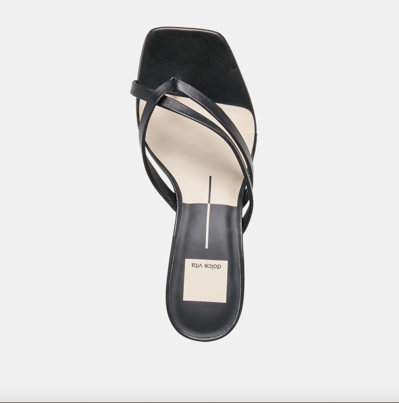 Gessie Strappy Heel - Black Leather