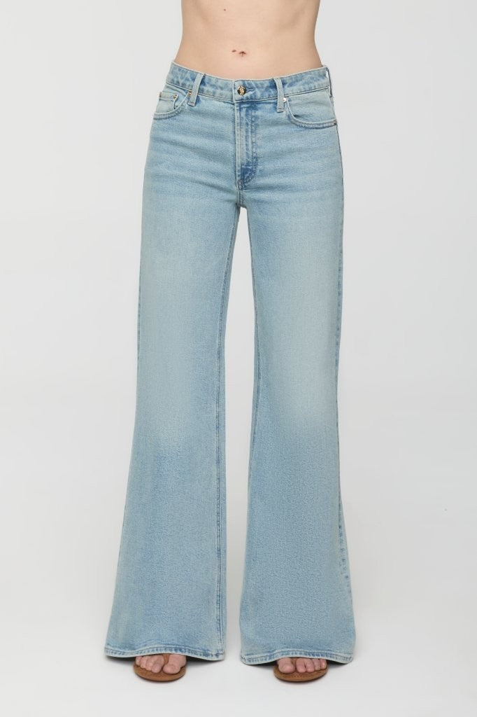 Vivian Mid Rise Wide Leg - Sea Haze