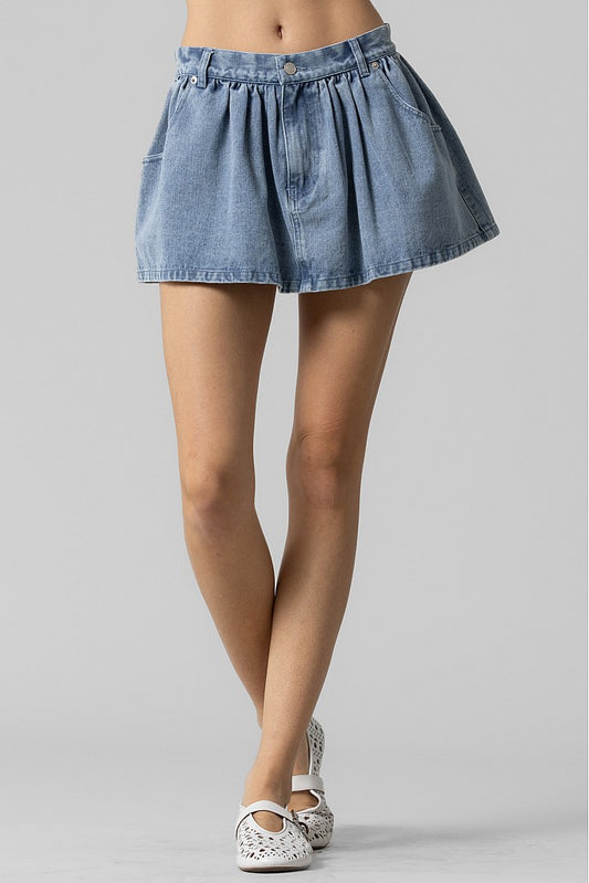 Denim Daydream Mini Skirt