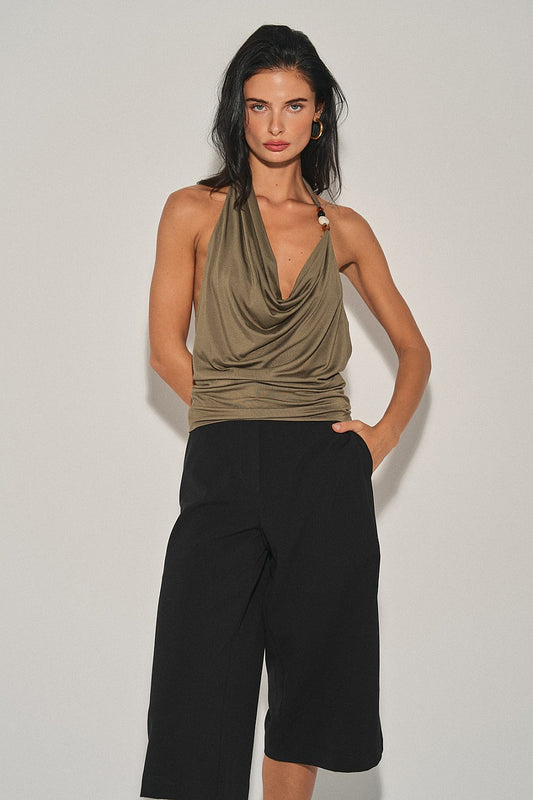 Eliana Draped Halter Neck