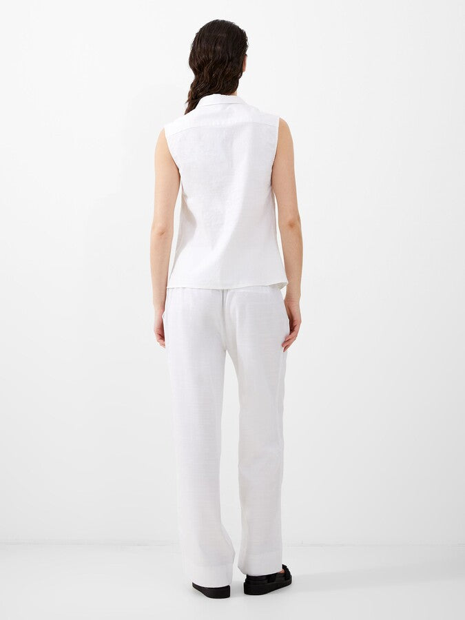 Oafie Linen Twist Front Shirt